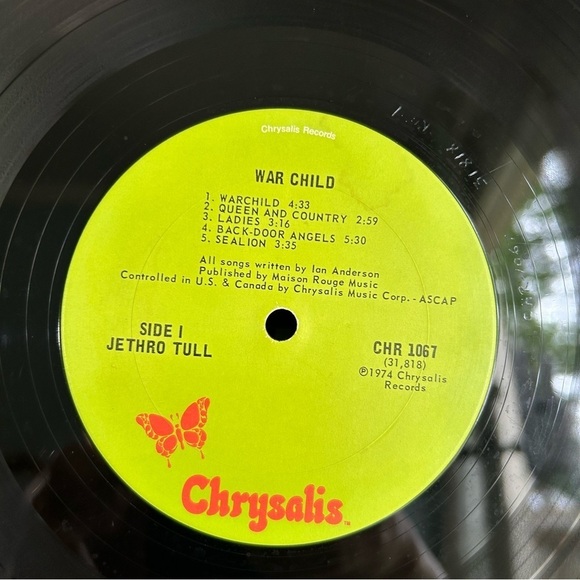 Jethro Tull War Child 1974 Original Vintage Chrysalis Vinyl Record Album LP - Picture 10 of 11